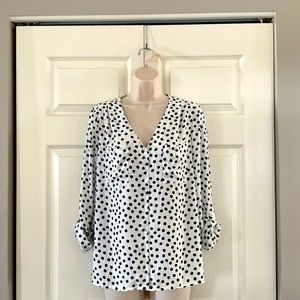 Divided-- Chiffon Polka Dot Shirt